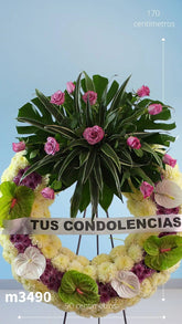 Corona Fúnebre Rosas Angel de Dios